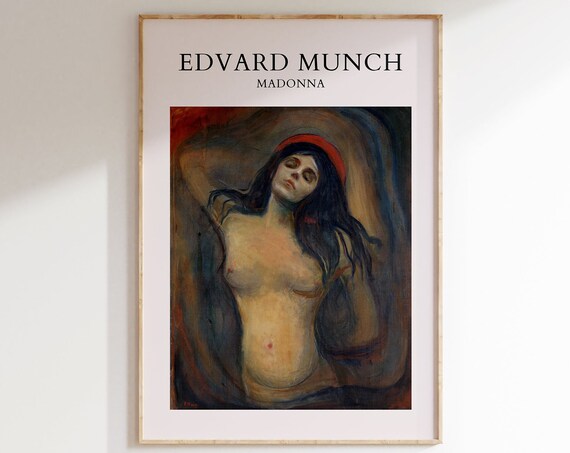 Edvard Munch Madonna Classic Expressionist Portrait Art Poster