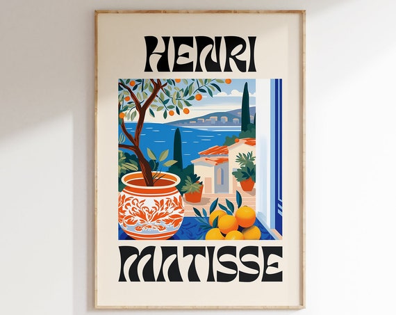 Matisse Minimalist Floral Poster, Modern Gallery Art