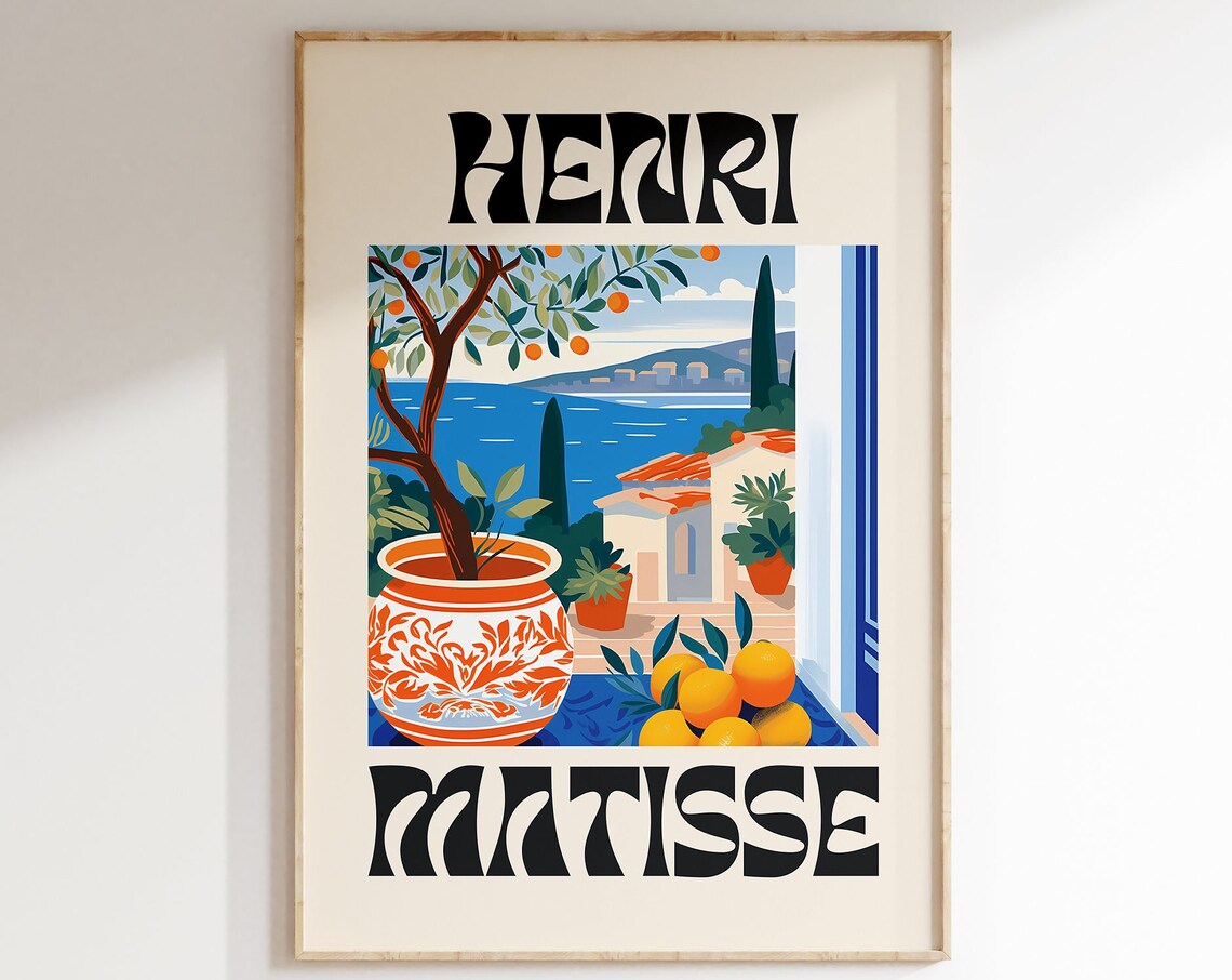 Matisse Minimalist Floral Poster, Modern Gallery Art
