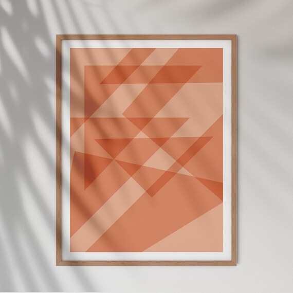 Modern Abstract Geometric Wall Art Mid Century Modern Art Print Minimalist Home Decor Art For Living Room