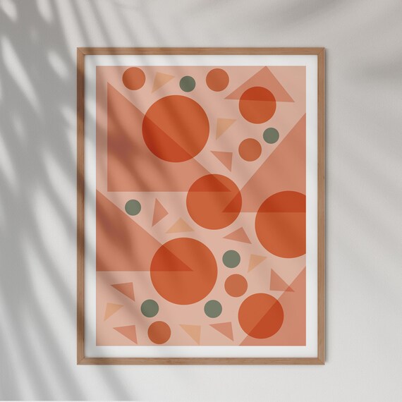 Geometric Wall Art Abstract Modern Geometric Home Office Decor Minimalist Wall Print For New Home Gift