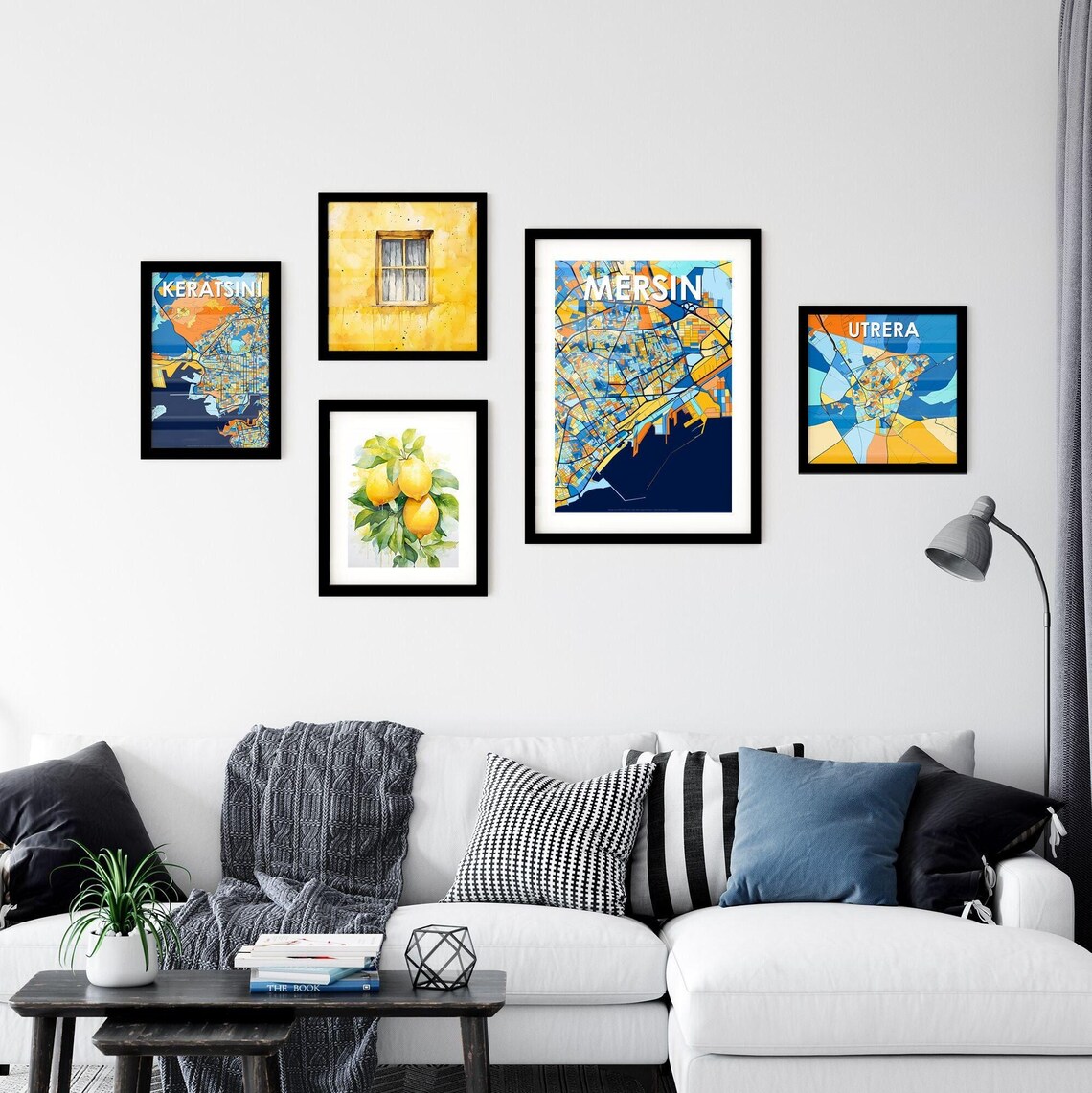 Mersin Turkey Artistic Colorful City Map Wall Decor Travel Design Poster - Image 2