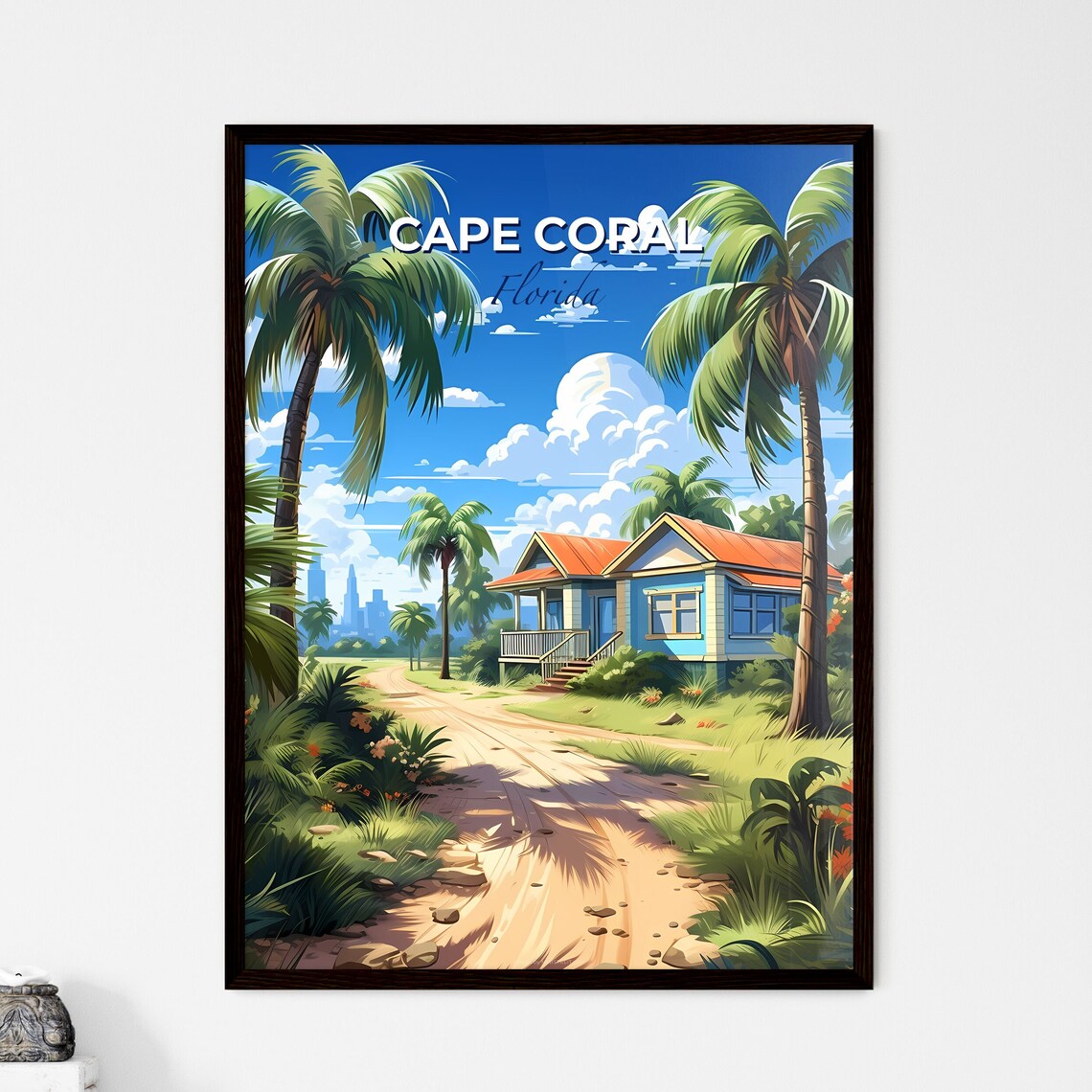 Cape Coral Florida A House In A Tropical Forest Travel Skylines Collection Customizable