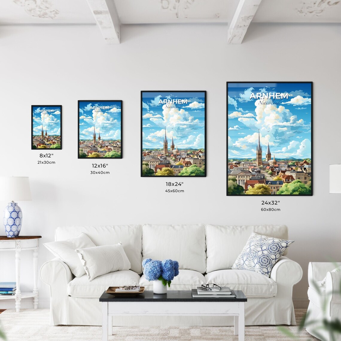 Arnhem Netherlands Historic Church Towers over the Old Town Poster - Image 3