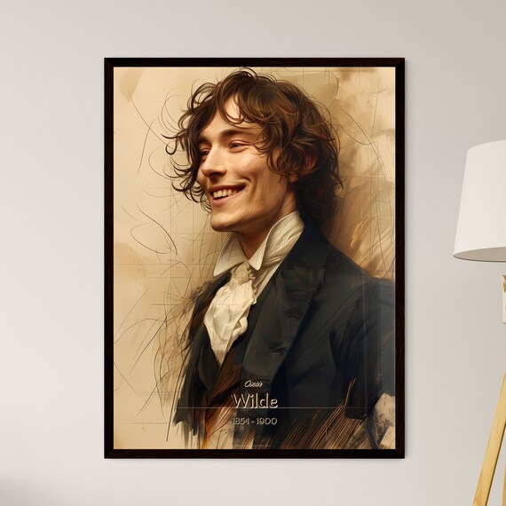 Oscar Wilde Irish Author Witty Classic Literature Portrait Poster