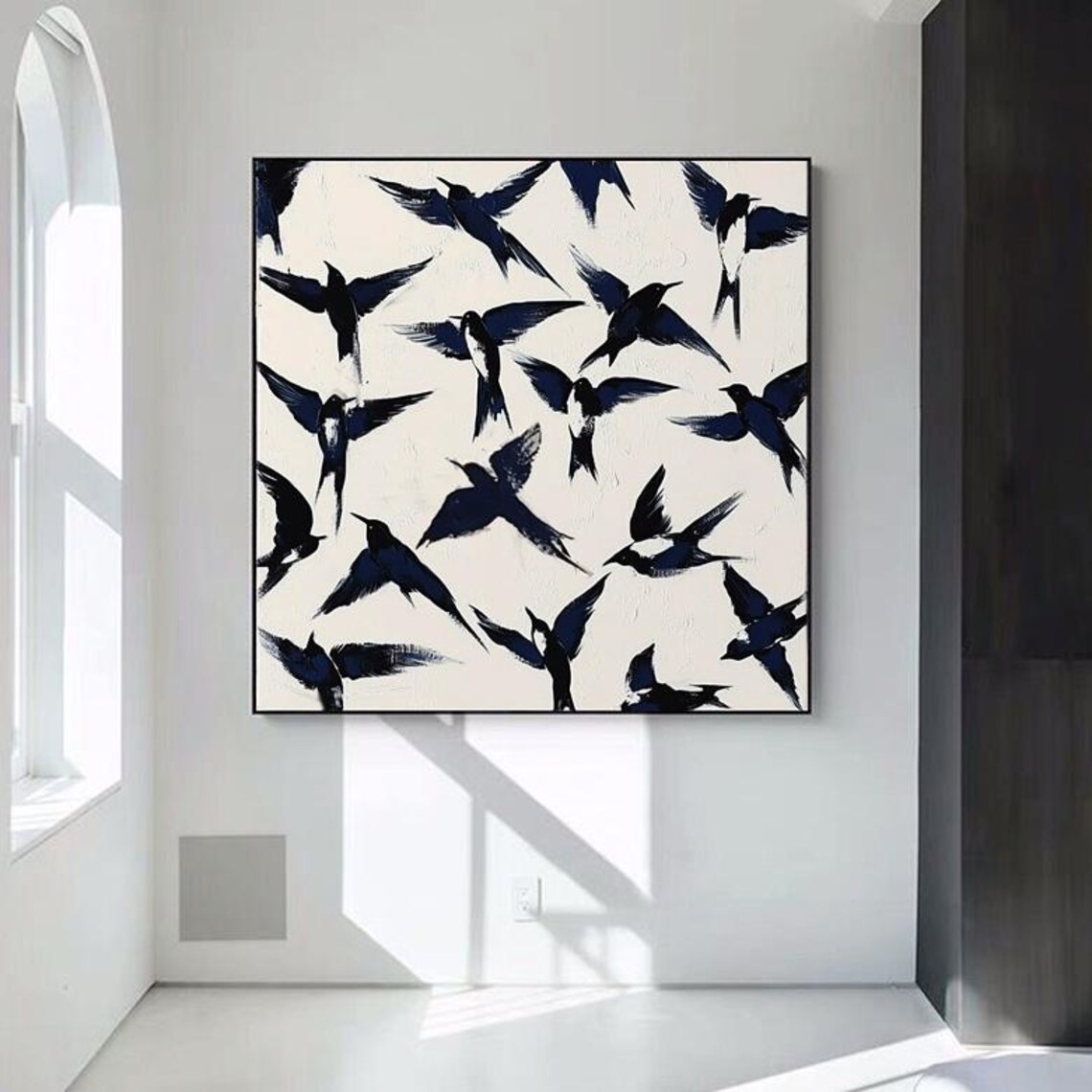 Abstract Swallow Japanese Style Art Print, Living Room - Image 6