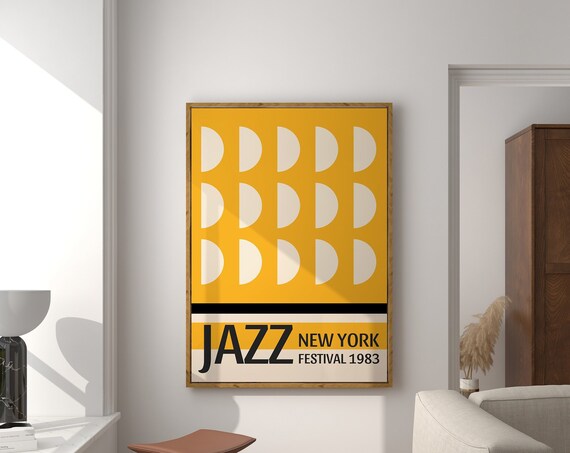 New York Jazz Festival Vintage Music Poster