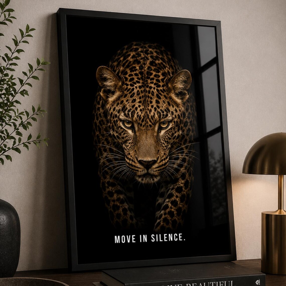 Leopard Wall Art Print, Motivational Animal Decor