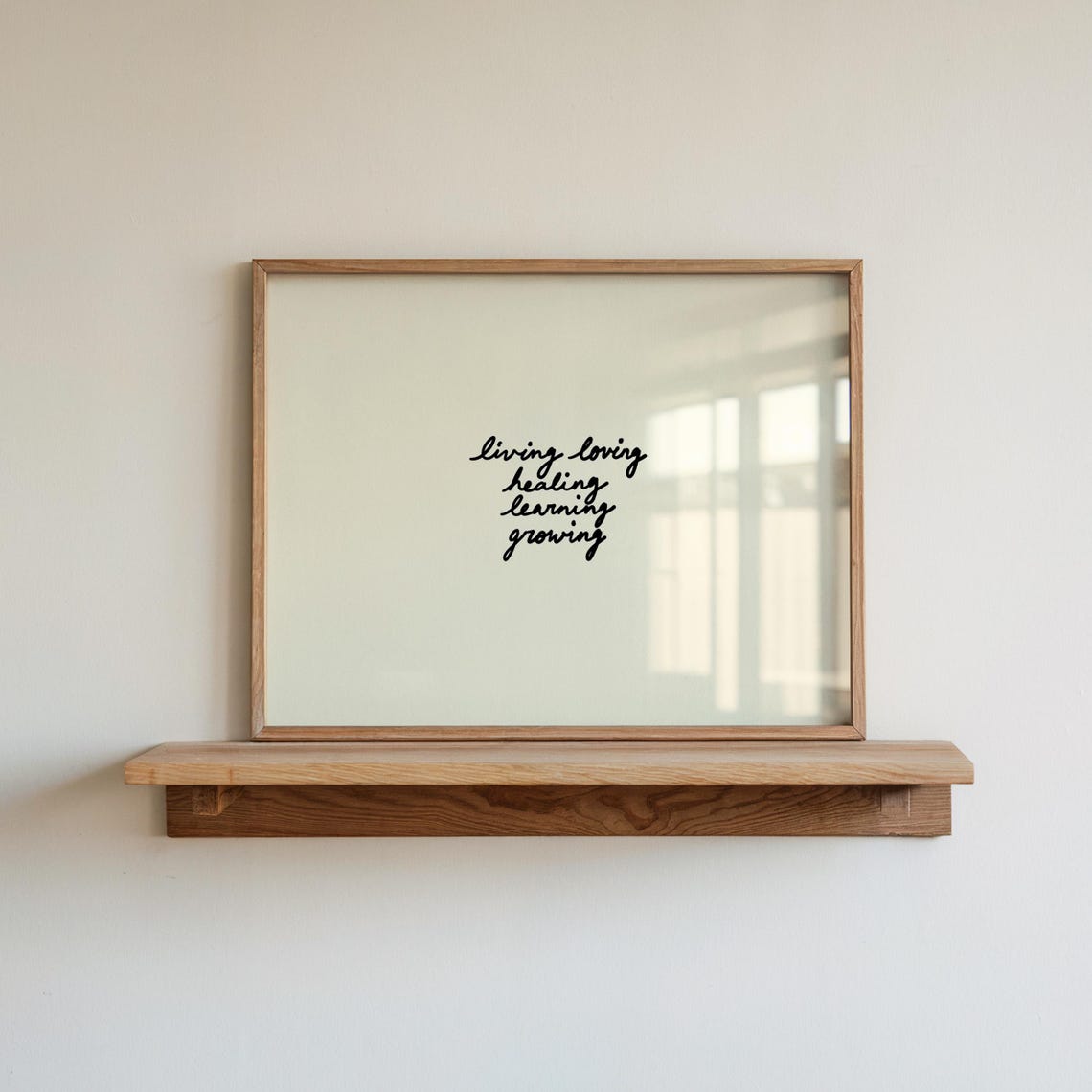 Living Loving Healing Learning Growing Handwritten Quote Poster