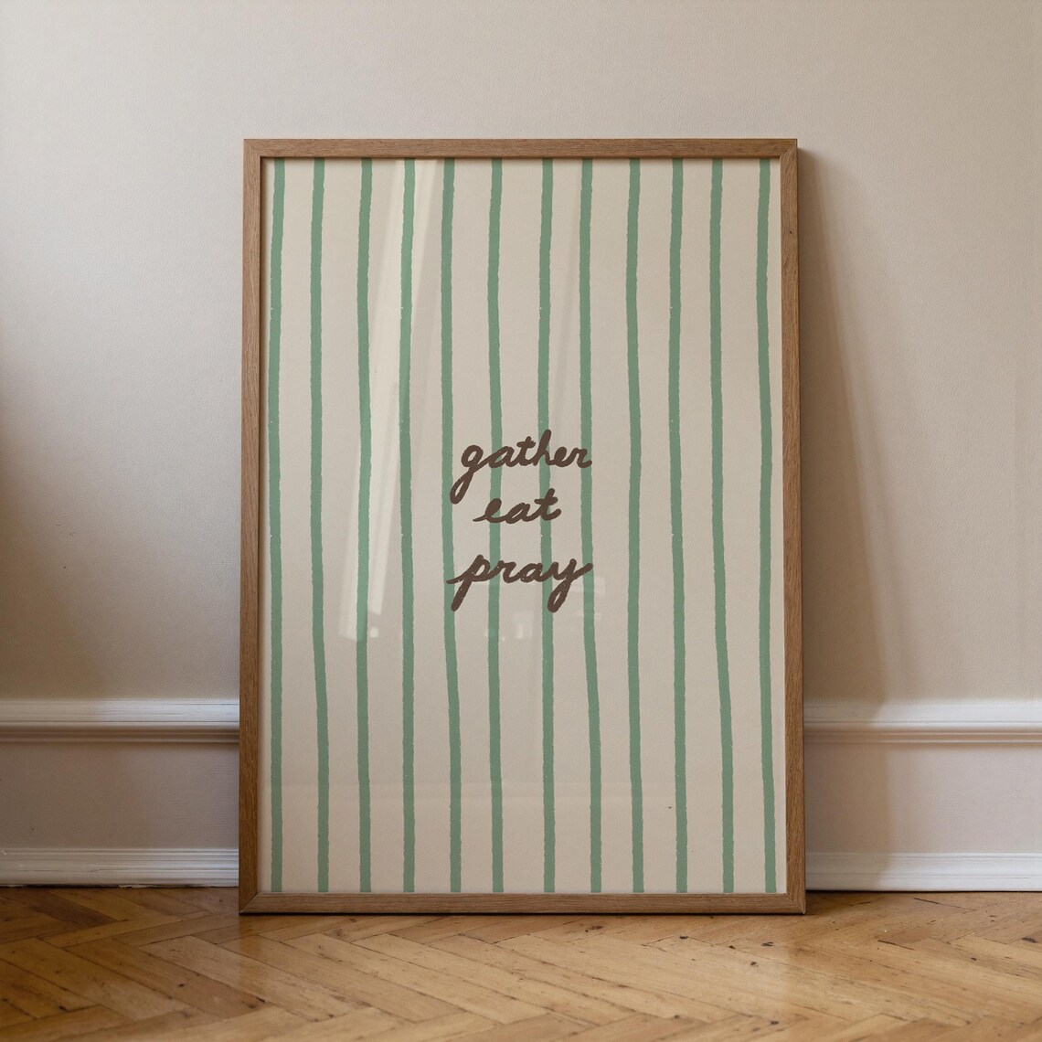Gather Eat Pray Vintage Italy Kitchen Art Print