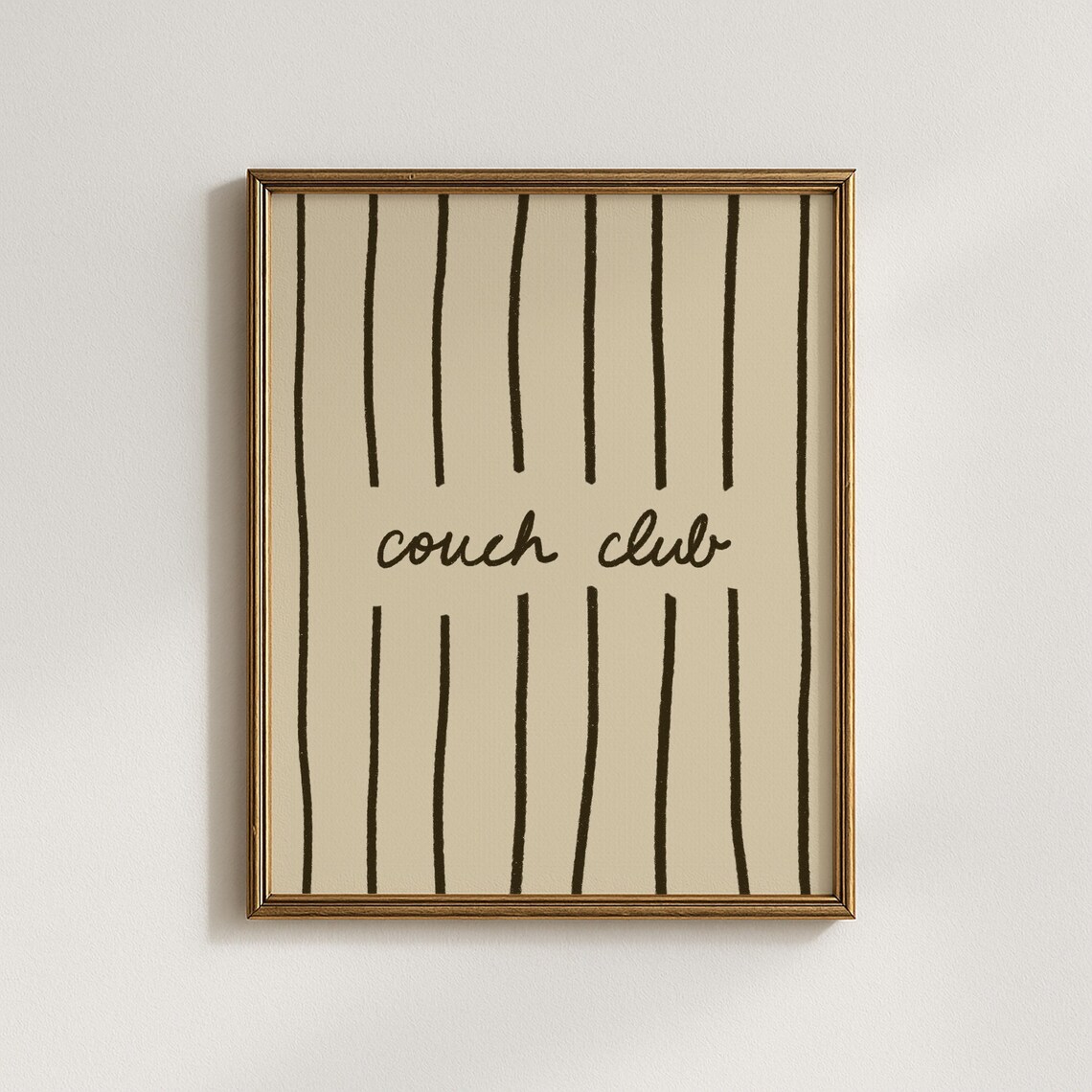Couch Club Art Print, Living Room Decor
