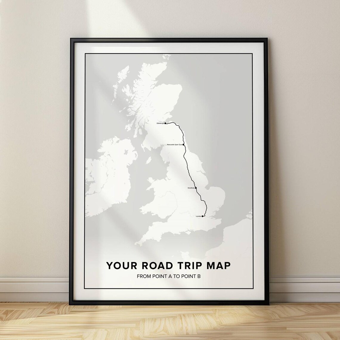 Personalized Road Trip Map, Custom Travel Map