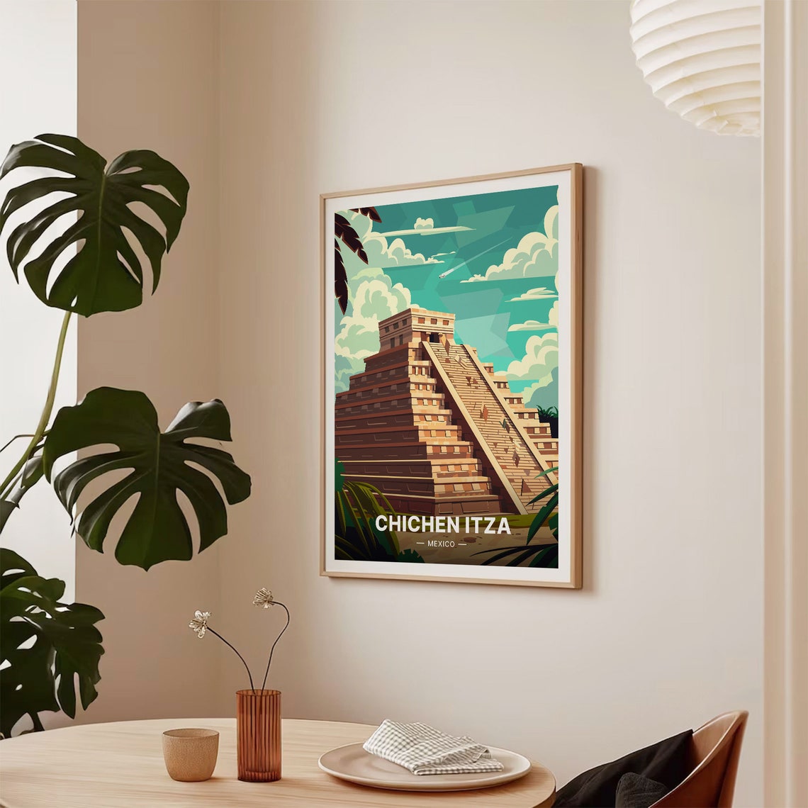 Chichen Itza Mexico El Castillo Pyramid Ancient Mayan Ruins Poster - Image 2