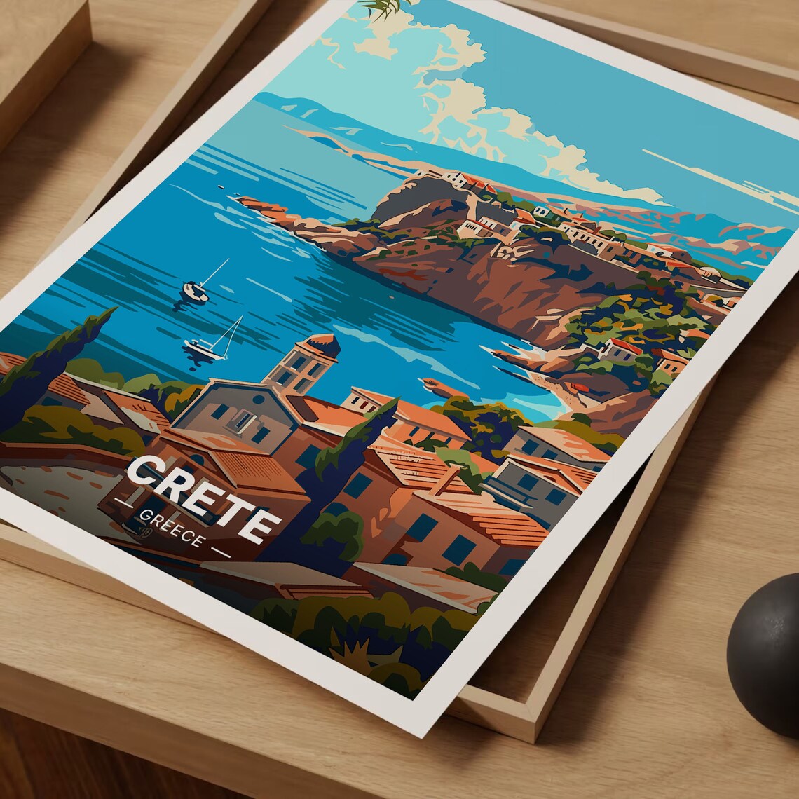 Crete Greece Travel Poster, Scenic Wall Art - Image 3
