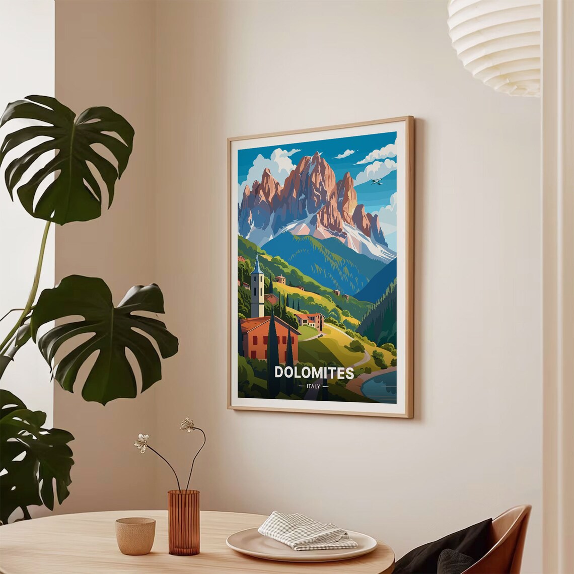 Dolomites Italy Travel Poster, Piave Valley Travel Poster - Image 2