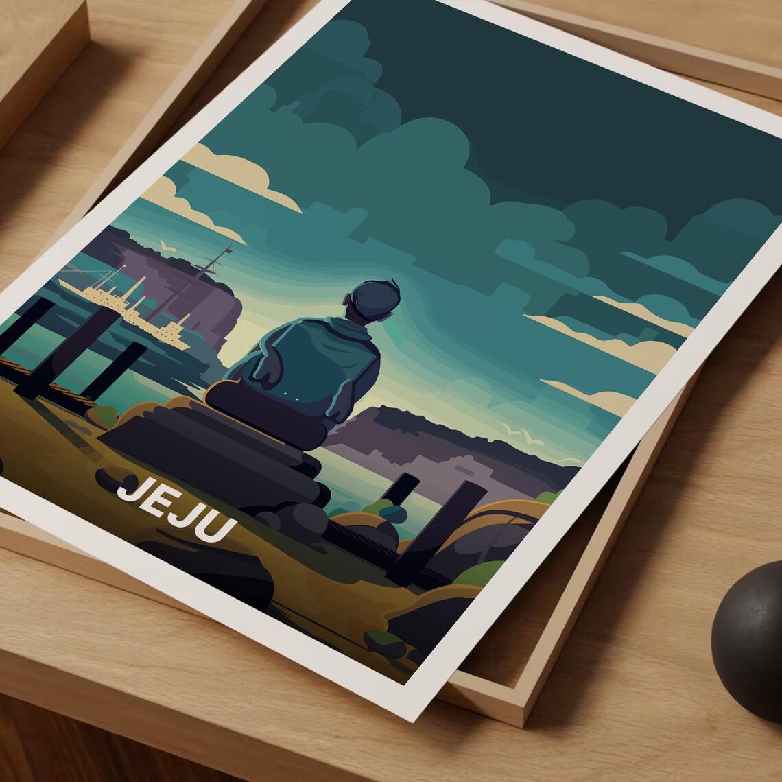 Jeju Island Travel Poster, South Korea Travel Art - Image 3