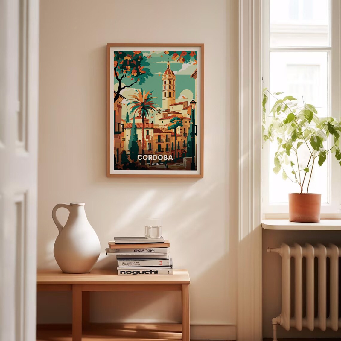 Cordoba Spain Old Town Bell Tower Palm Andalusian Street Poster - Image 4