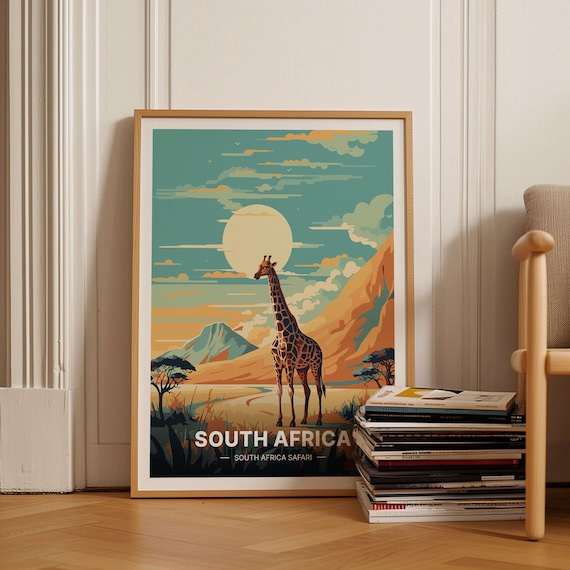 South Africa Safari Travel Poster Unique Wedding Birthday Gift Idea Personalized Home Decor Art C20 55