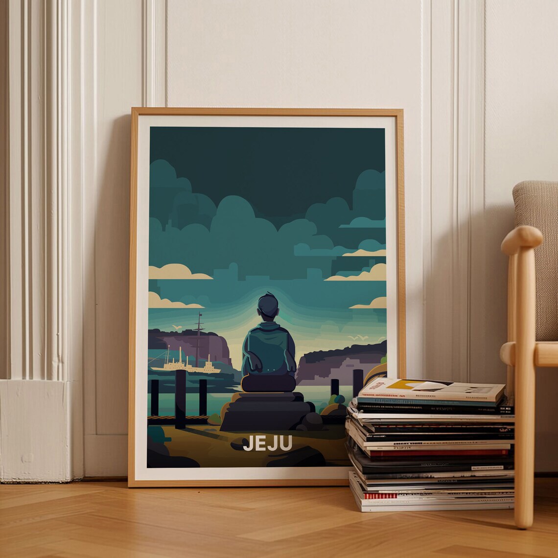 Jeju Island Travel Poster, South Korea Travel Art