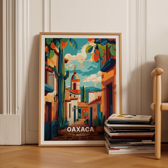 Oaxaca Travel Poster Mexican Destination Wall Art Artistic Home Decor Unique Gift For Travelers C20 822