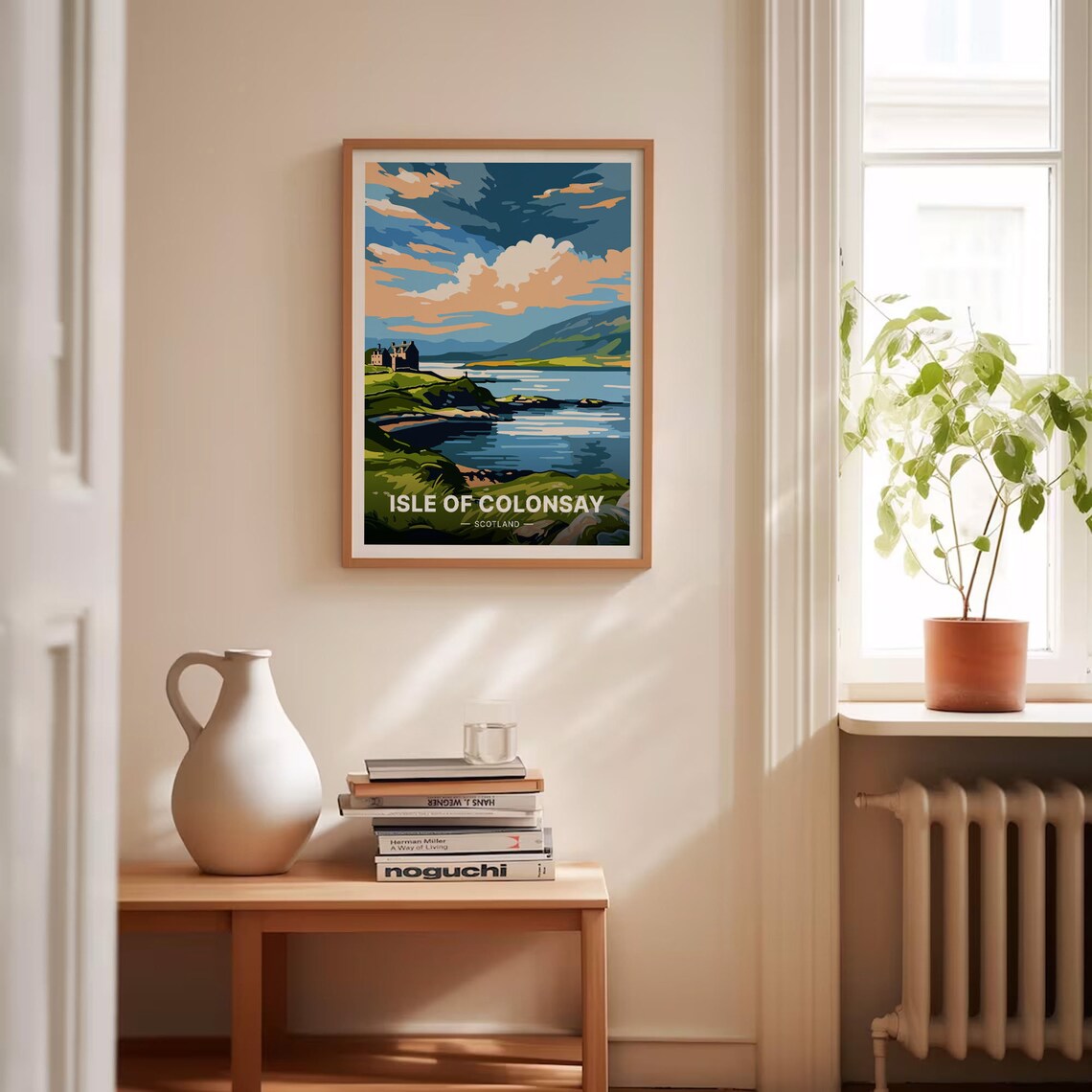 Isle Of Colonsay Scotland Castle Loch Green Hills Travel Poster Art - Image 4