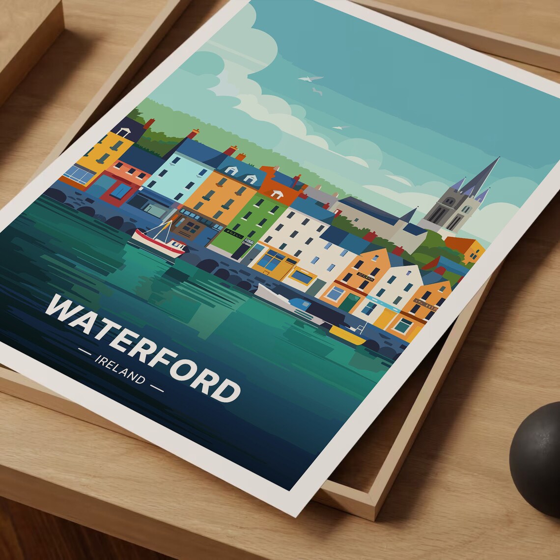 Waterford Travel Poster, Ireland County Map Decor - Image 3