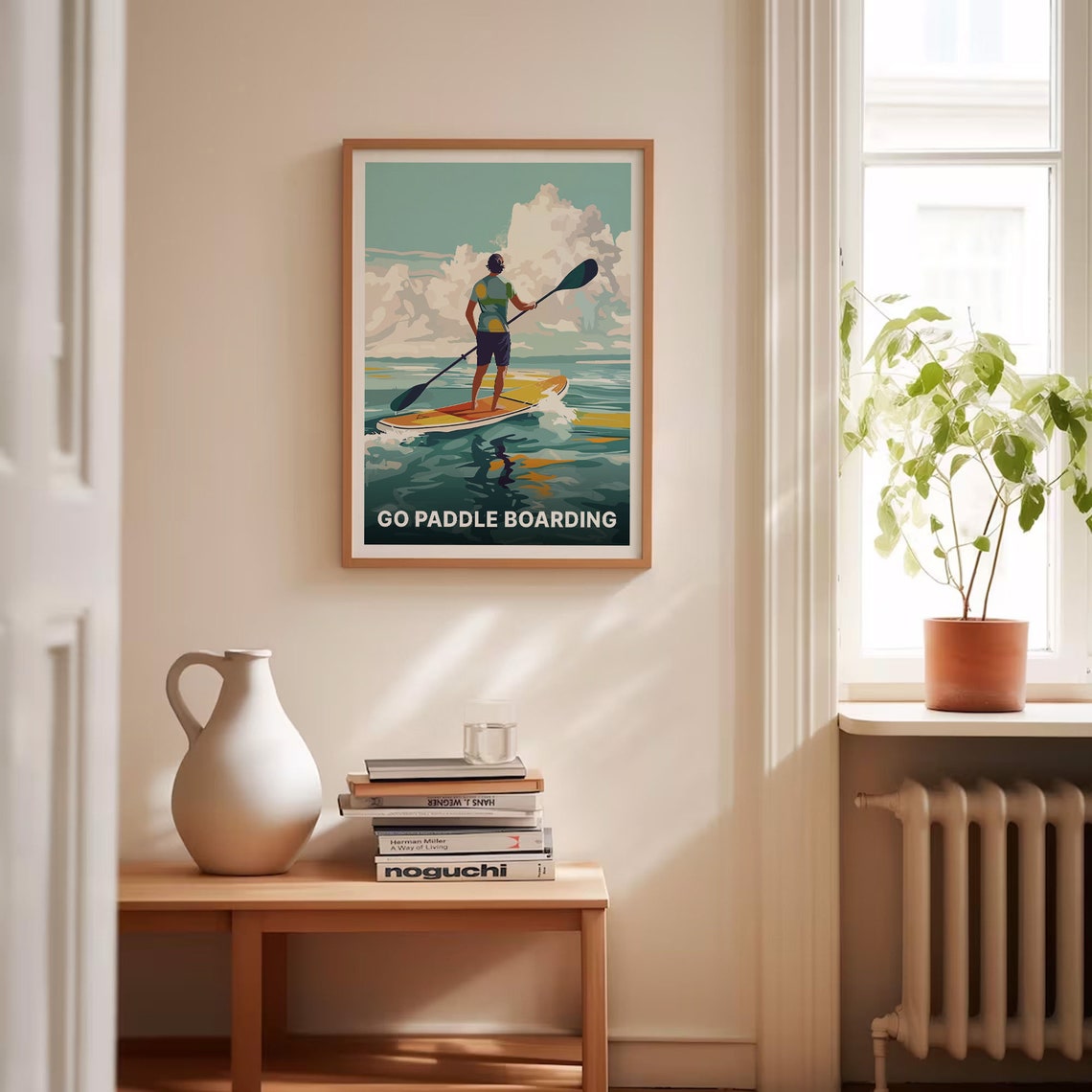 Go Paddleboarding Sunset Paddleboard Ocean Adventure Sports Poster - Image 4