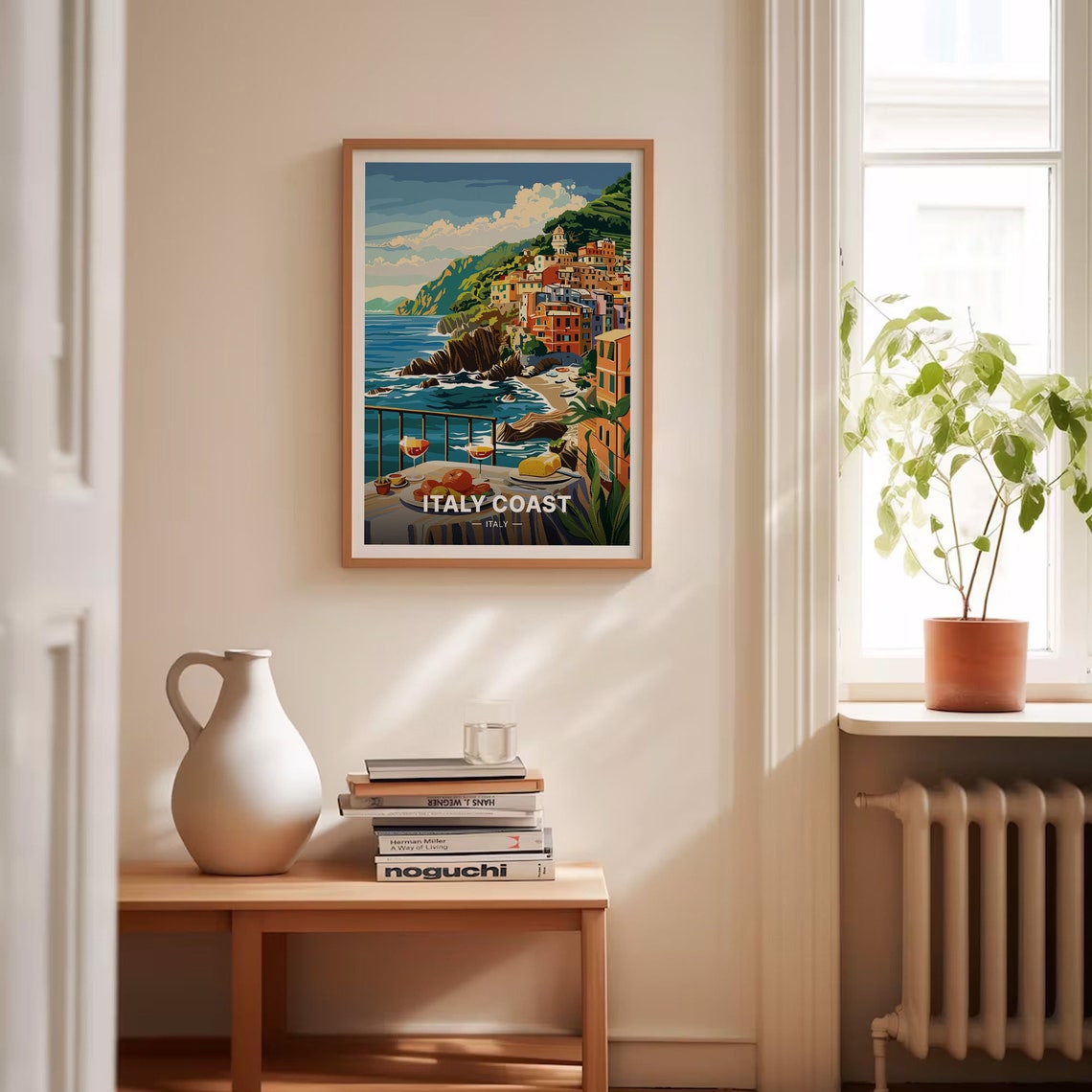 Italy Coast Seaside Village Cliffs Wine Terrace Travel Poster - Image 4