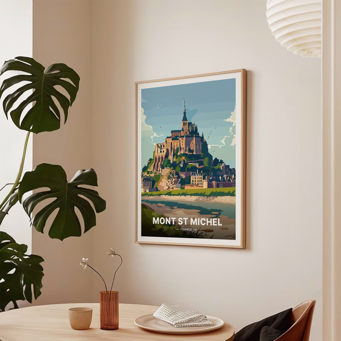 Mont Saint Michel French Travel Poster, Scenic France - Image 2