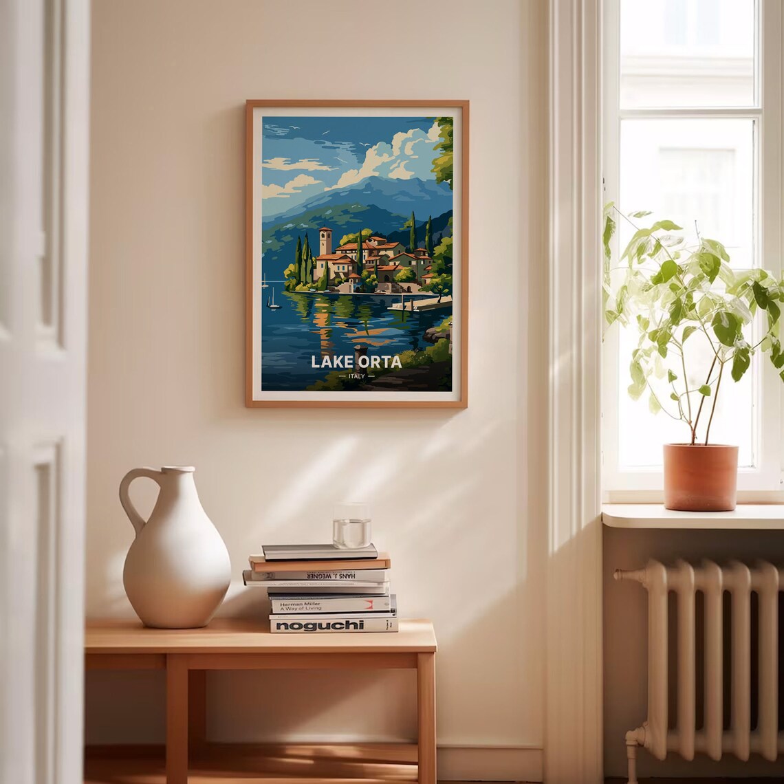 Lake Orta Italy Lakeside Village Church Mountain Travel Poster - Image 4