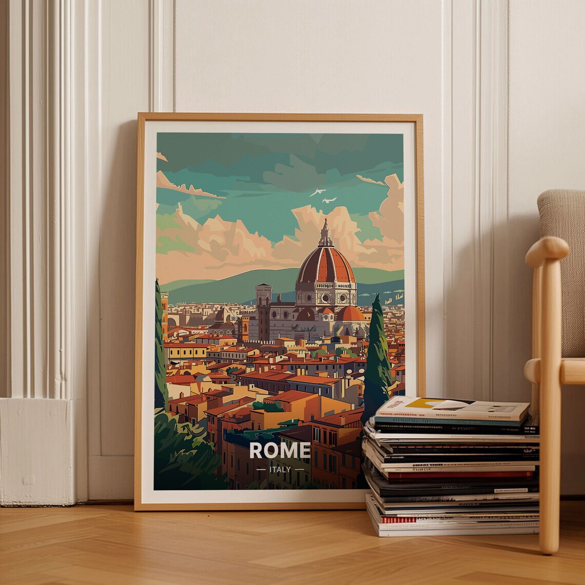 Rome Travel Poster, Italy Travel Poster Wall Art