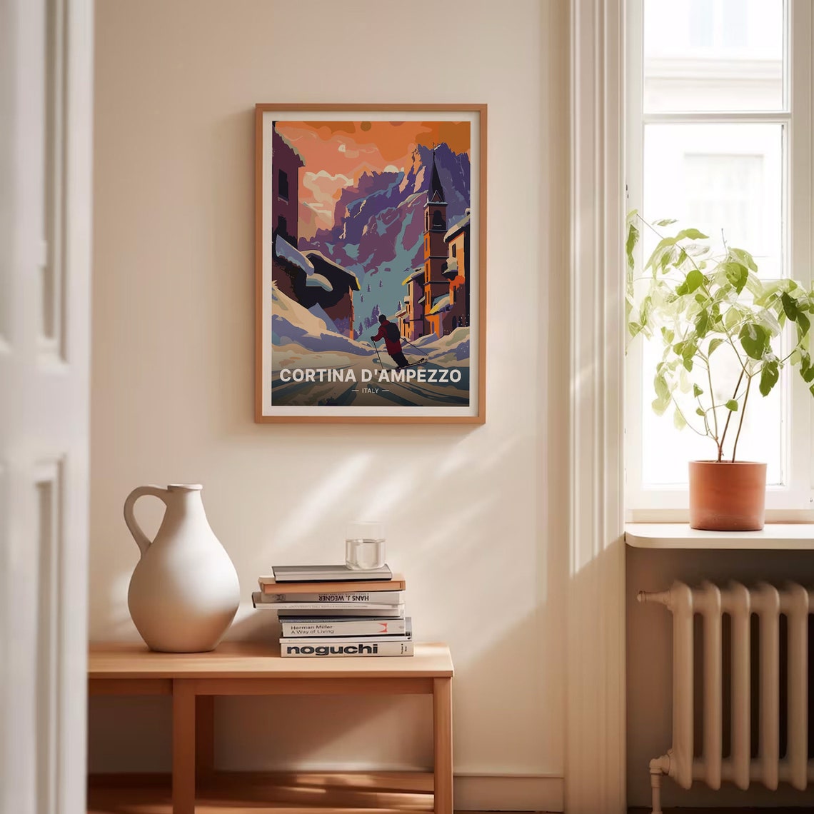 Cortina dAmpezzo Italy Alpine Ski Resort Sunset Scene Poster - Image 4