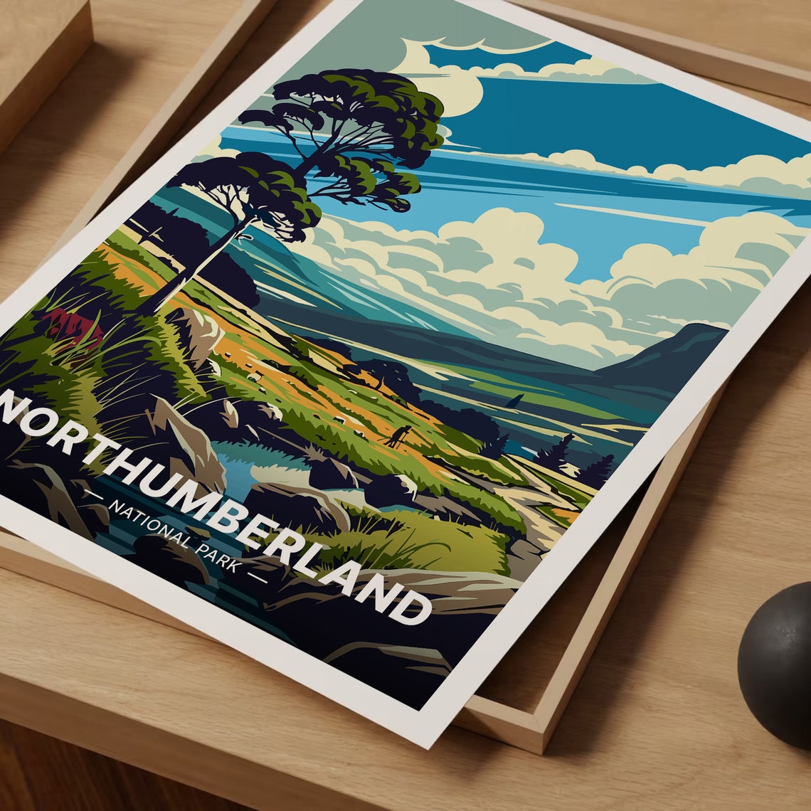 Northumberland National Park Moorland Pine Trail England Poster - Image 3