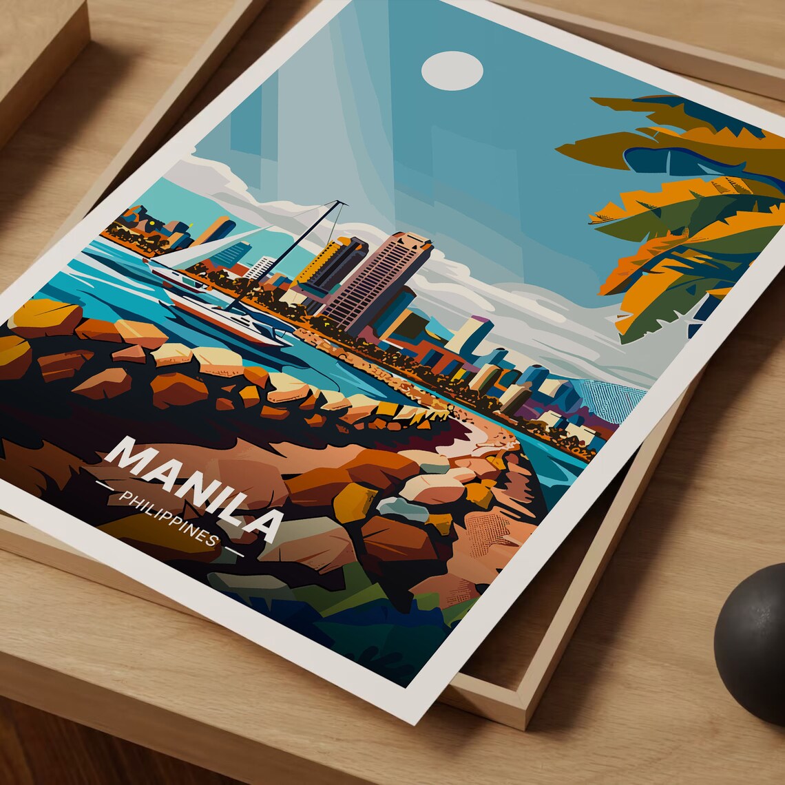 Manila Philippines Travel Poster, Travel Themed Artwork - Image 3