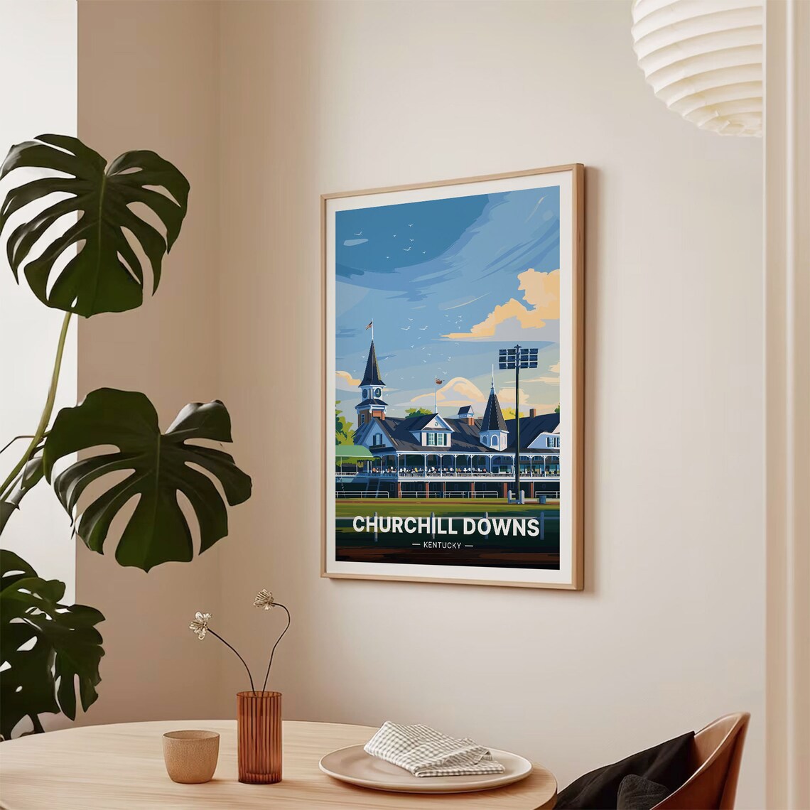 Kentucky Travel Poster, Churchill Downs Racing Art - Image 2