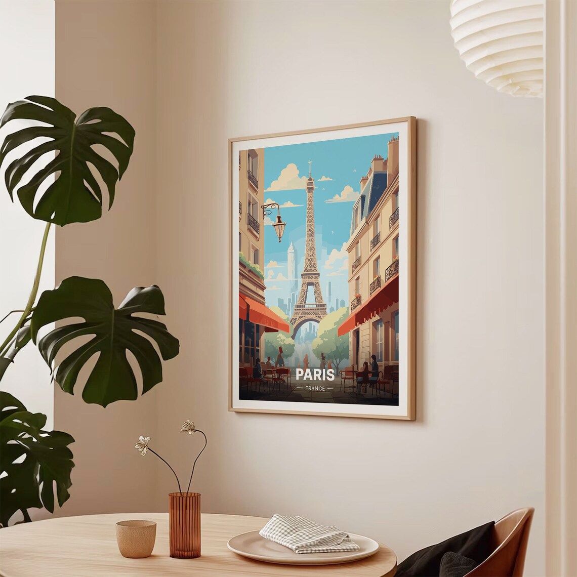 Paris France Eiffel Tower Travel Poster, Europe - Image 2