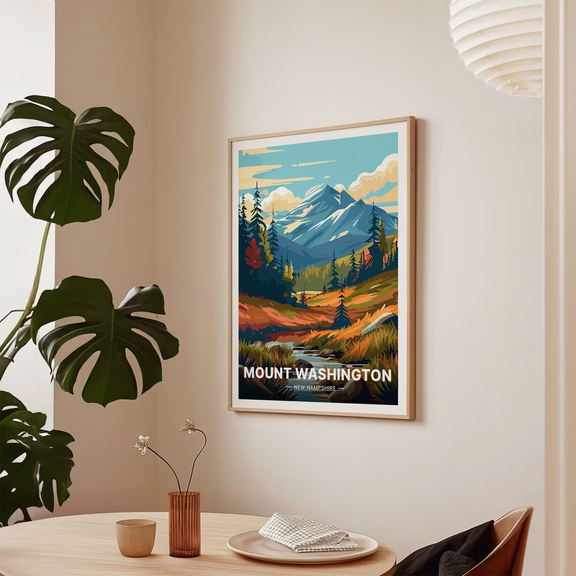 Mount Washington Travel Poster, New Hampshire Landscape - Image 2