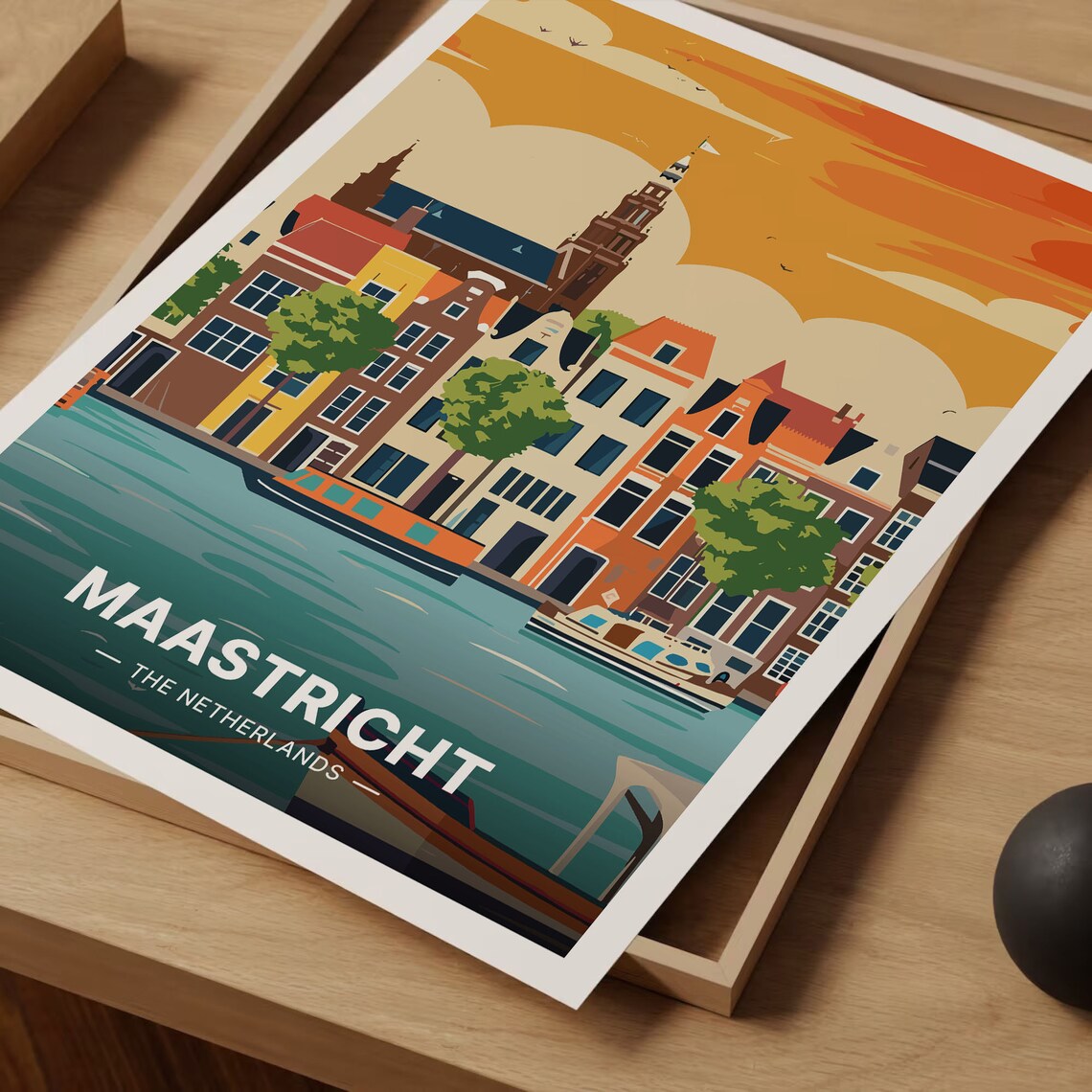 Maastricht Netherlands Travel Poster, European Cityscape - Image 3
