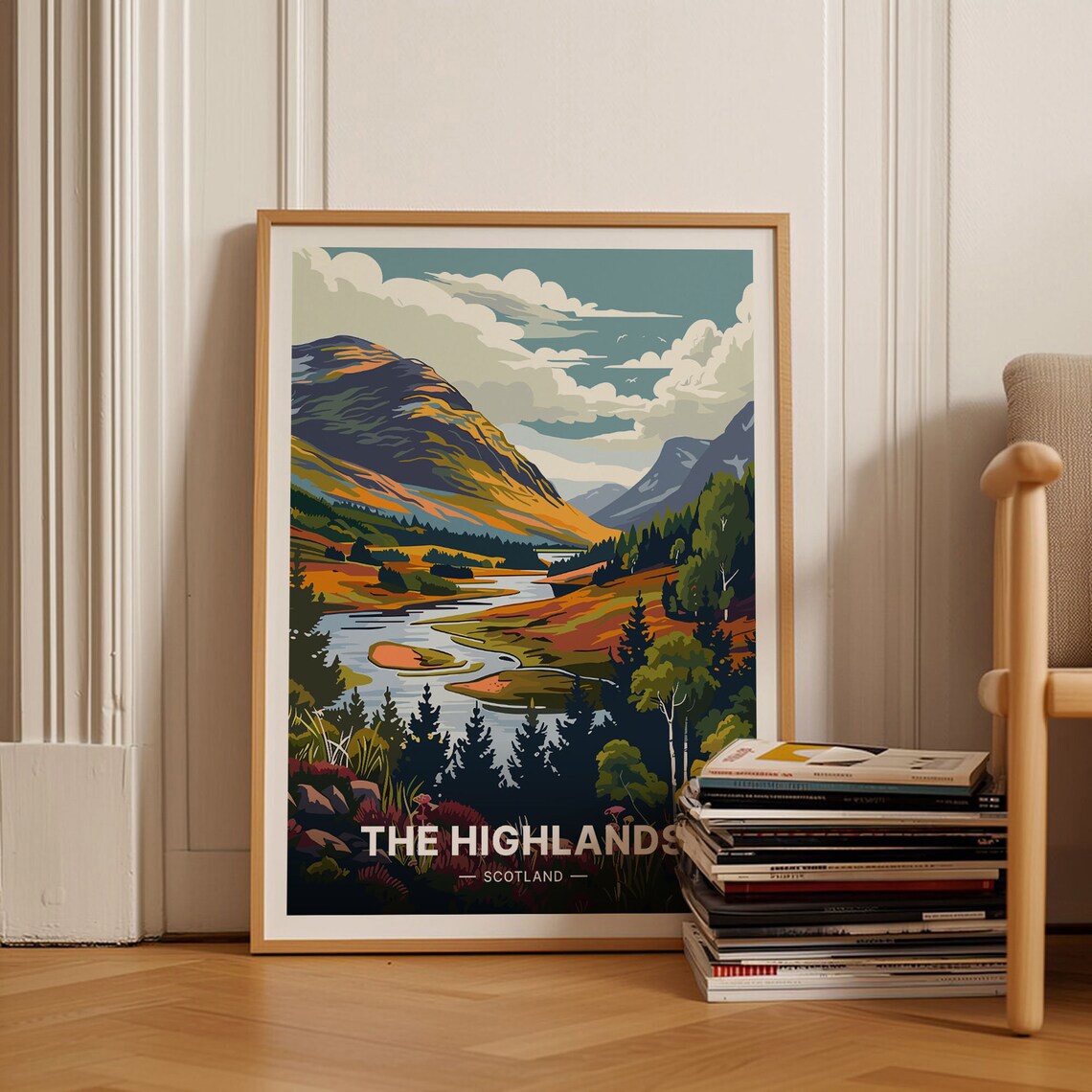 Scottish Highlands Travel Poster, Travel Poster
