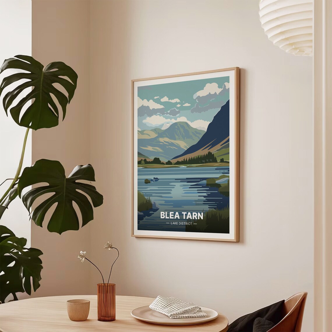 Lake District Blea Tarn Travel Poster, Cumbria Landscape - Image 2