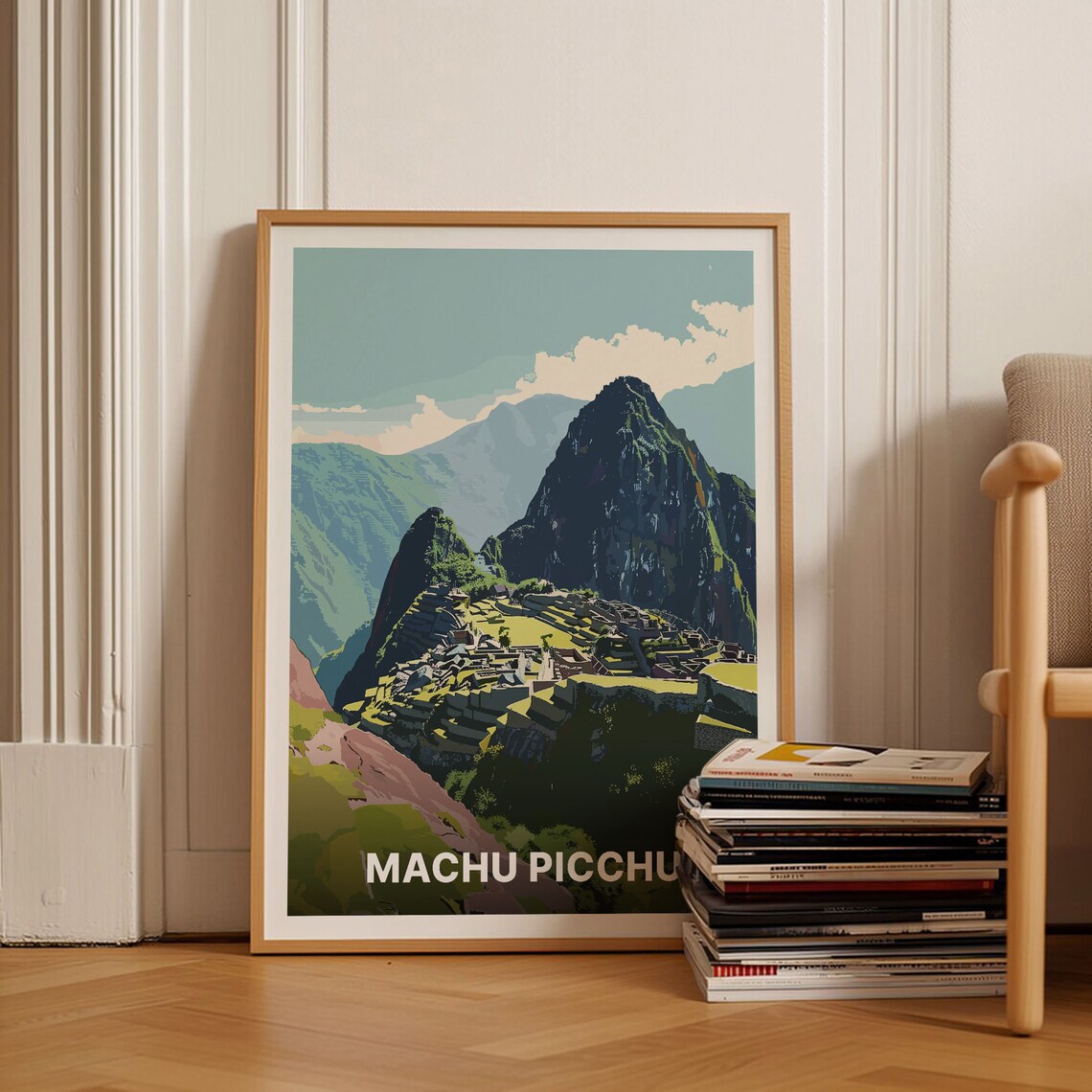 Machu Picchu Peru Ancient Inca Citadel Mountain Ruins Travel Poster