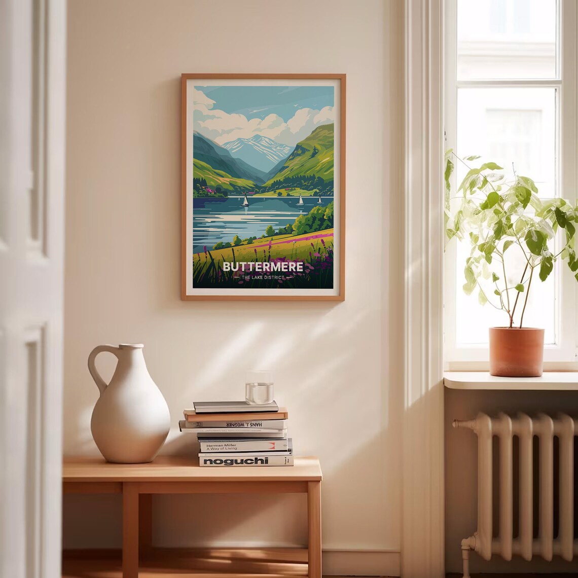 Buttermere The Lake District Fells Sailboats Lake Travel Poster - Image 4