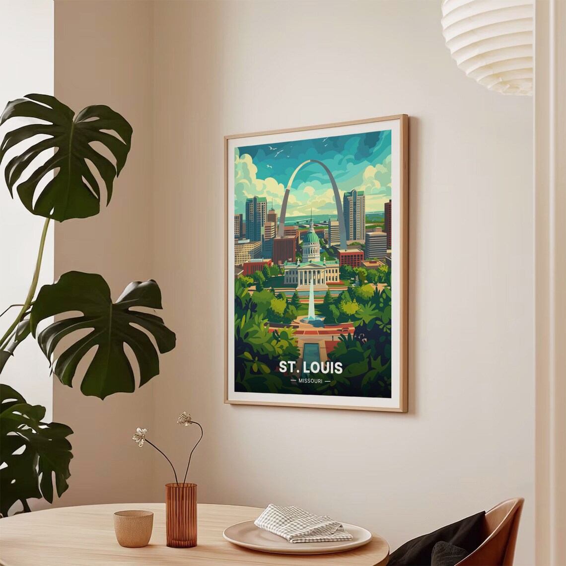 St Louis Travel Poster, Missouri Mid-Century Modern - Image 2