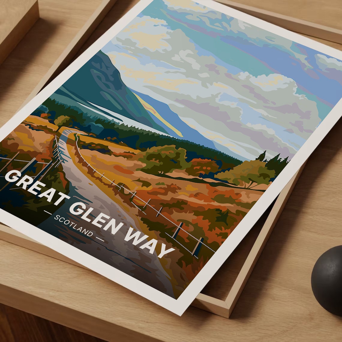 Great Glen Way Scotland Hiking Trail Highland Valley Travel Poster - Image 3