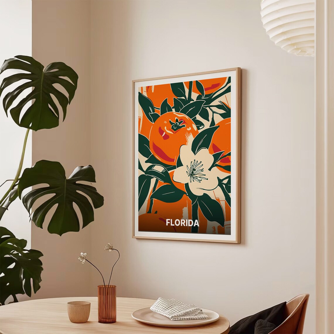 Florida Orange Blossom Botanical Travel Poster - Image 2