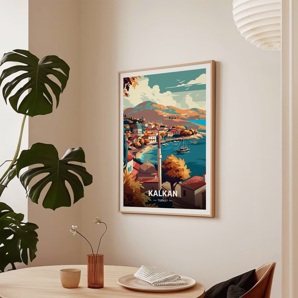 Kalkan City Poster, Turkey Travel Poster - Image 2