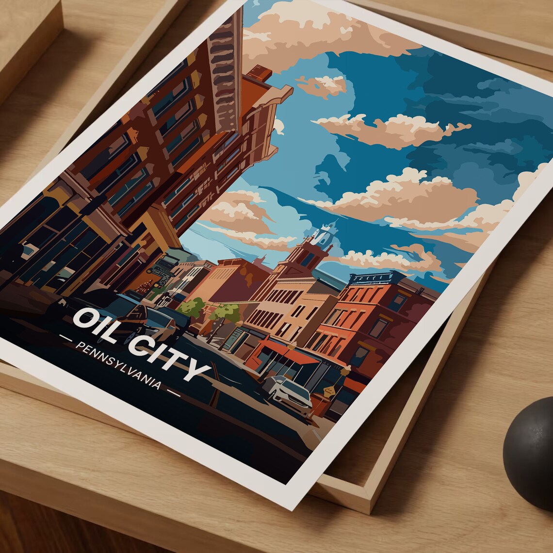 Oil City Pennsylvania Brick Main Street Historic Downtown Poster - Image 3