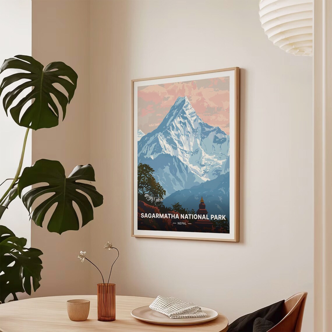 Sagarmatha National Park Travel Poster, Nepal Himalayas - Image 2