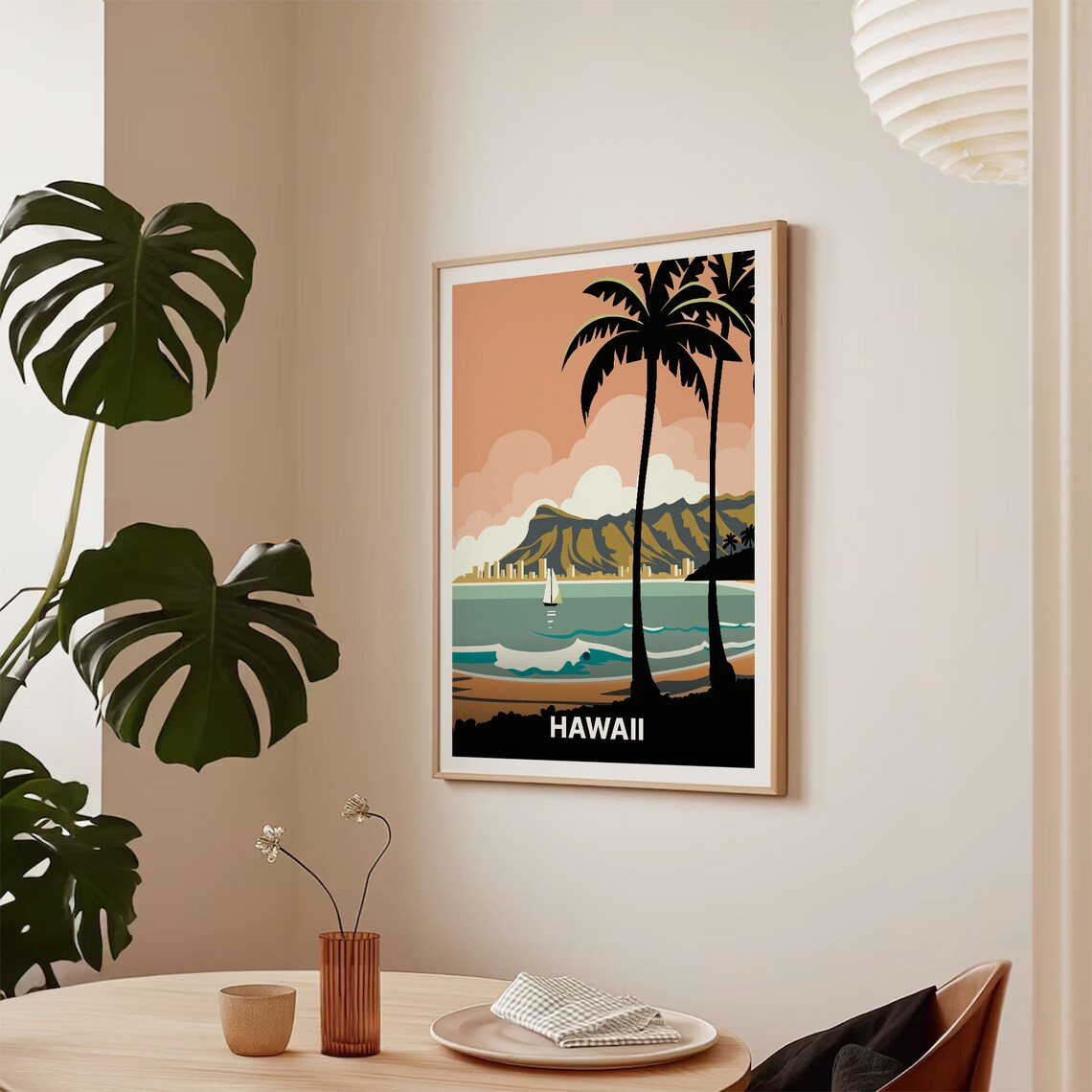 Vintage Hawaii Travel Poster Art Print, Retro Decor - Image 2