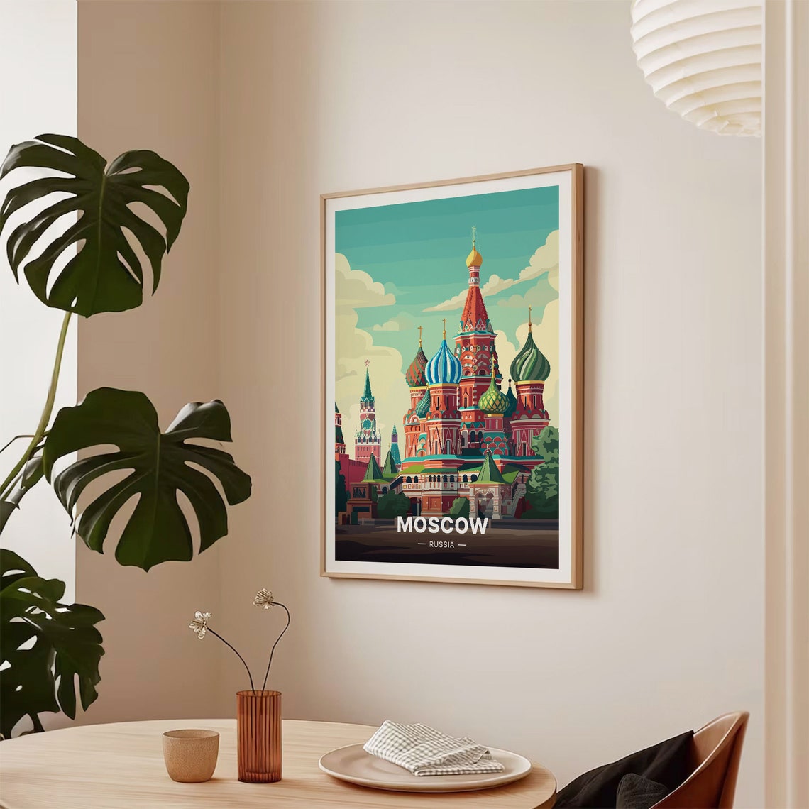 Moscow Russia Saint Basil Cathedral Red Square Travel Poster - Image 2